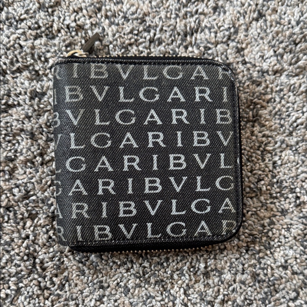 Authentic Bulgari Black and White Wallet